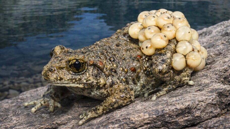 Male-midwife-toad-carrying-eggs-in-the-Pyrenees-